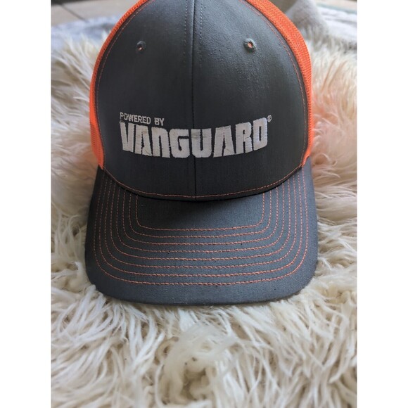 Powered By Vanguard RICHARDSON Snapback Gray & Bright Orange Mesh Adjustable Hat - Picture 2 of 7